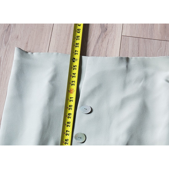 VTG Ildi Marshall Dress Womens 2 Green Button Front Long Sleeve Modest Midi - Picture 6 of 7